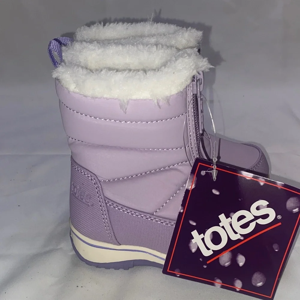 Totes Toddler Girls Zippy Waterproof‎ Insulated Flat Heel Winter Boots